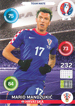 Mario Mandzukic Croatia Panini UEFA EURO 2016 #147